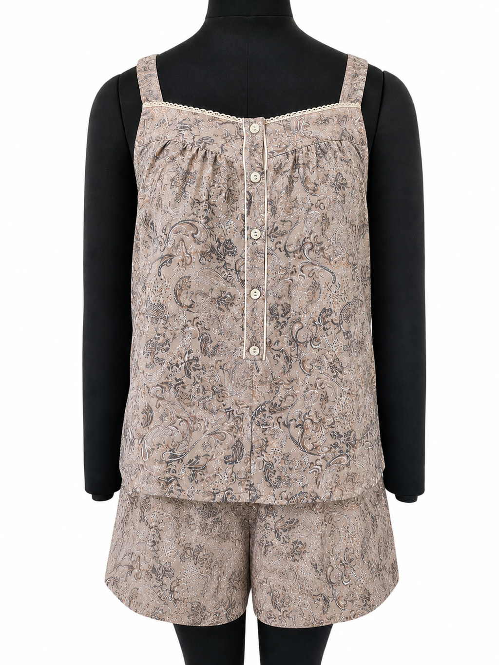 Luxury Paisley Lyocell Cami Shorts Set | Sustainable Soft Sleepwear & Lounge Set