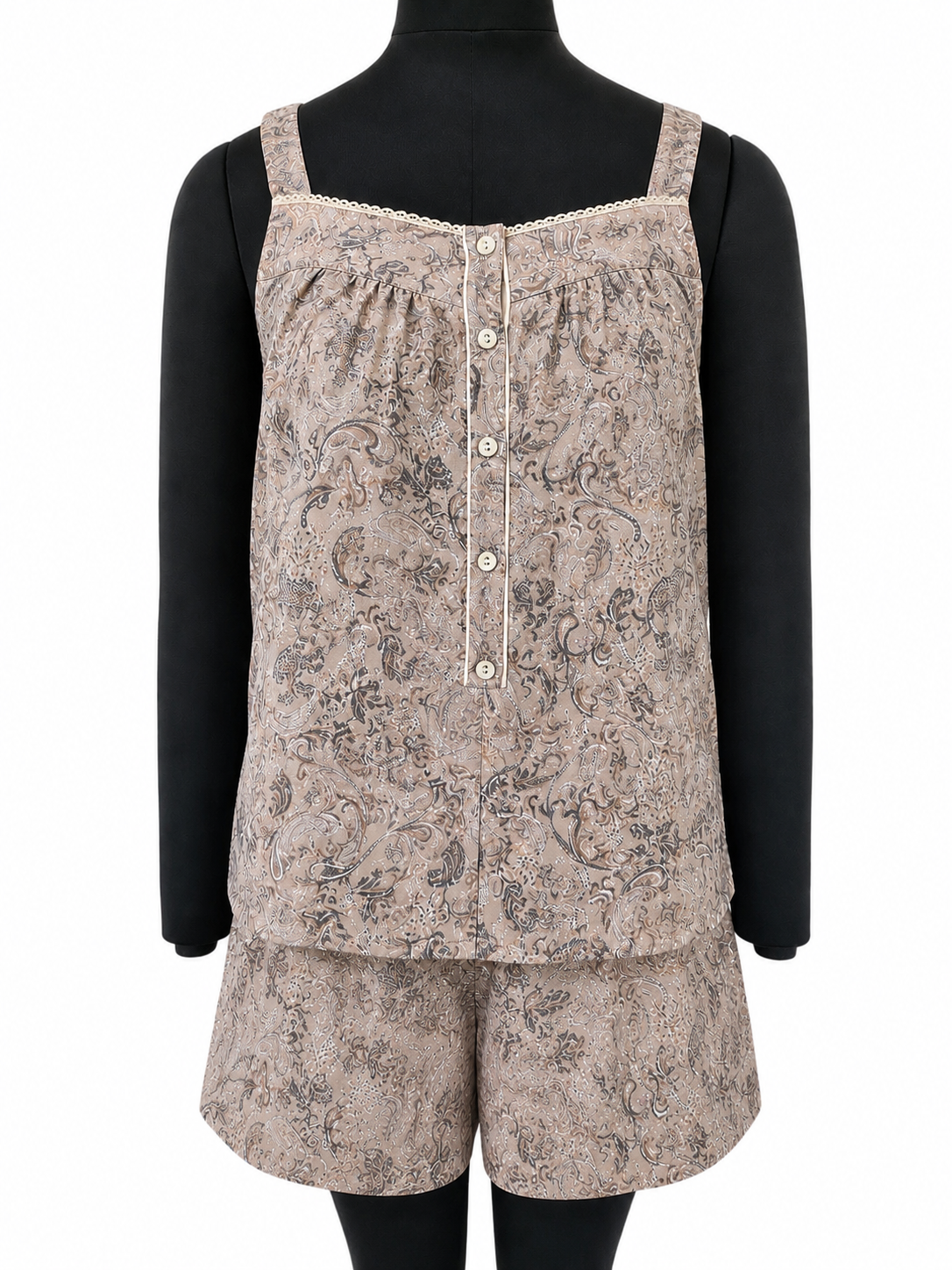 Luxury Paisley Lyocell Cami Shorts Set | Sustainable Soft Sleepwear & Lounge Set