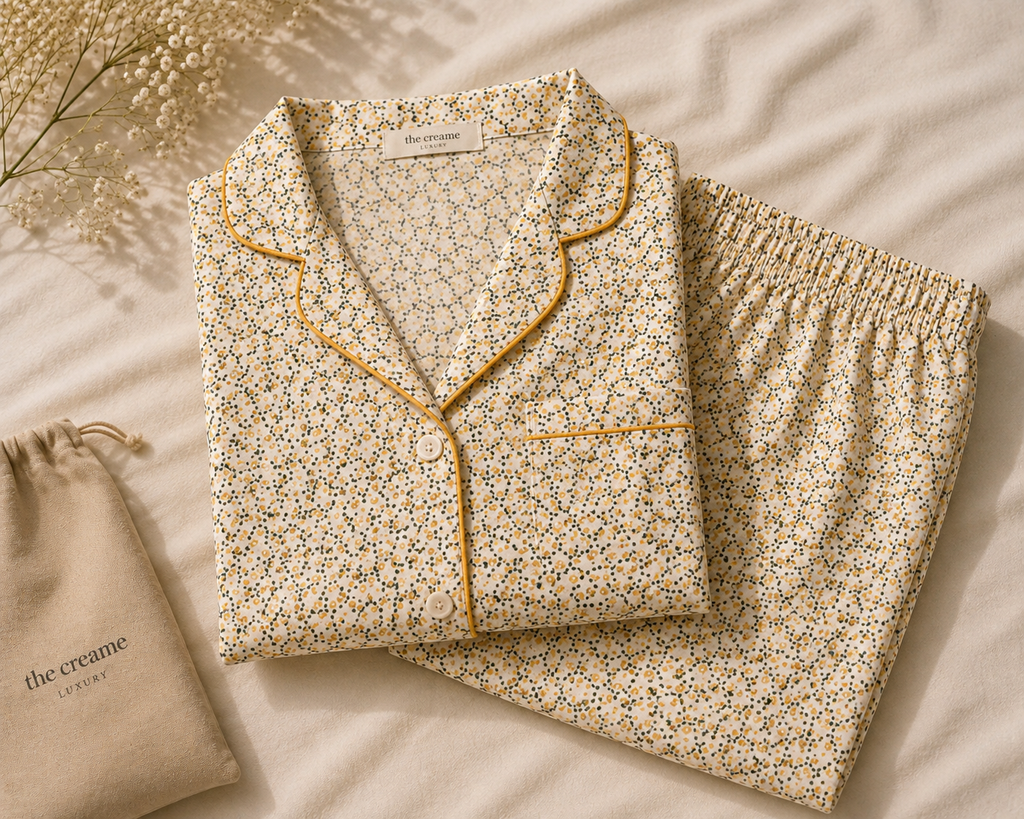 Women’s Floral Cotton Pajama Set | Lightweight Cotton Sleepwear | 6 Styles