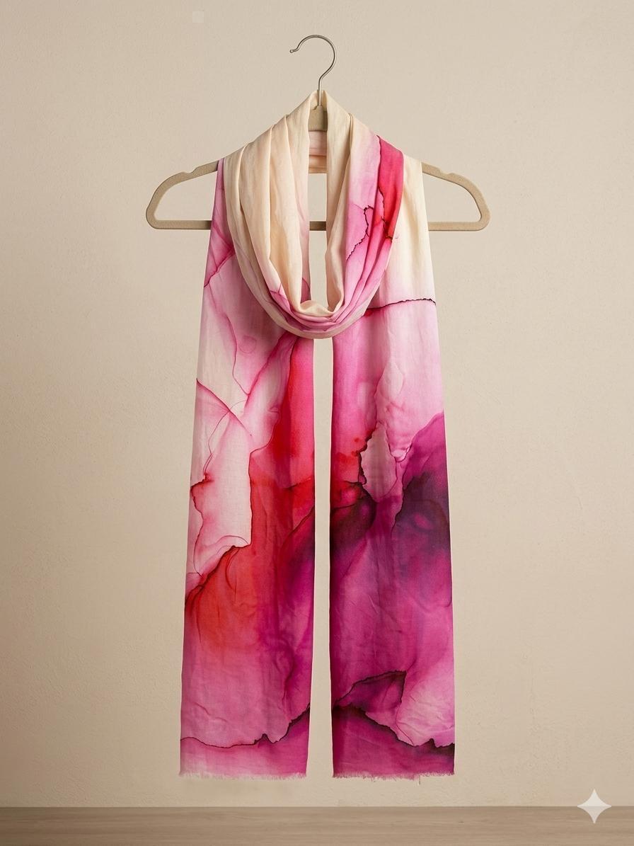 Premium Watercolor Cotton Scarf