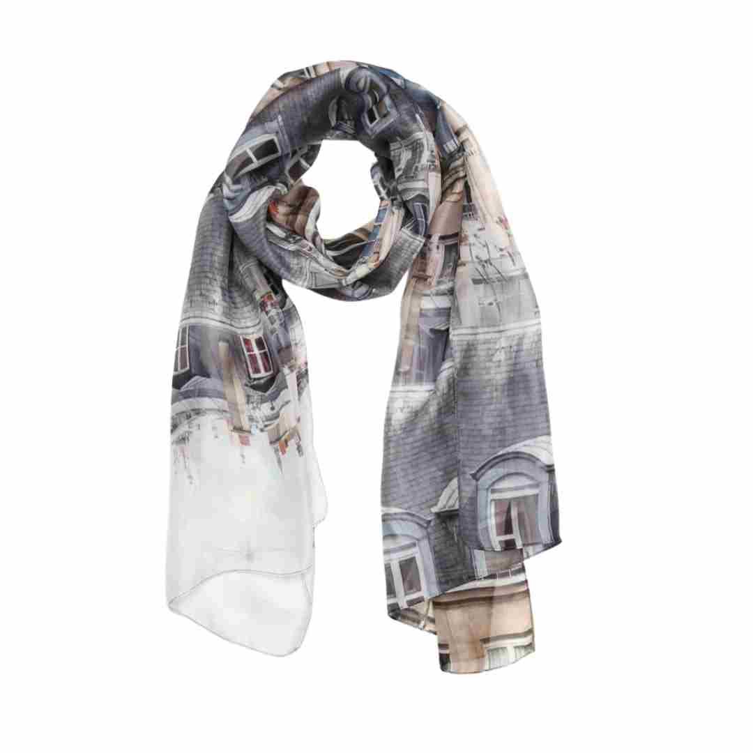 Paris Butterfly Silk Scarf 70x180 cm | Luxury Designer Silk Wrap