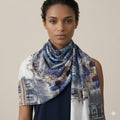Paris Butterfly Silk Scarf 70x180 cm | Luxury Designer Silk Wrap