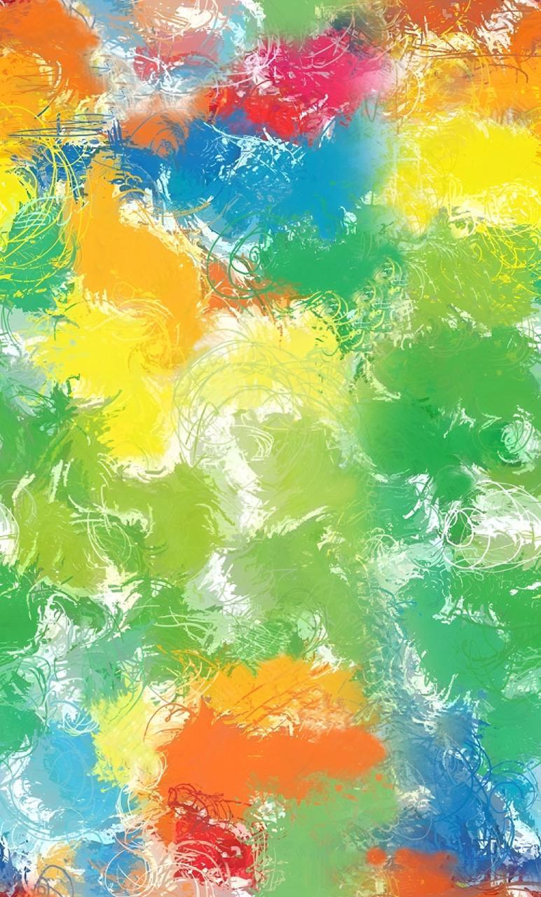 Luxury 90x90 Silk Scarf | Colorful Abstract Square Neck Scarf