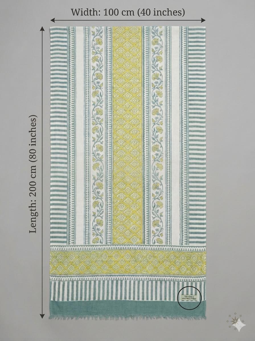 Organic Cotton Scarf 100 × 200 cm | Sustainable Lightweight Wrap | The Creame Luxury