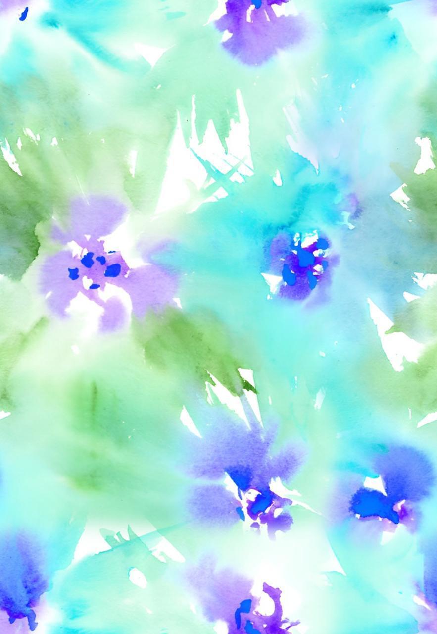 Luxury Aqua Floral Silk Scarf 90x90 cm | Women's Square Silk Scarf