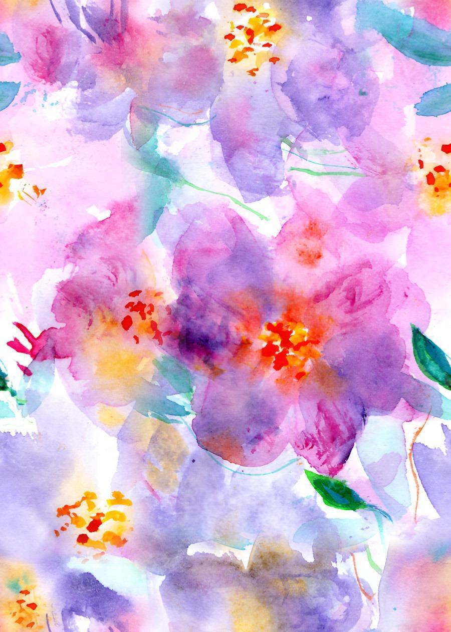 Luxury Pastel Floral Silk Scarf 90x90 cm | Women's Square Silk Scarf