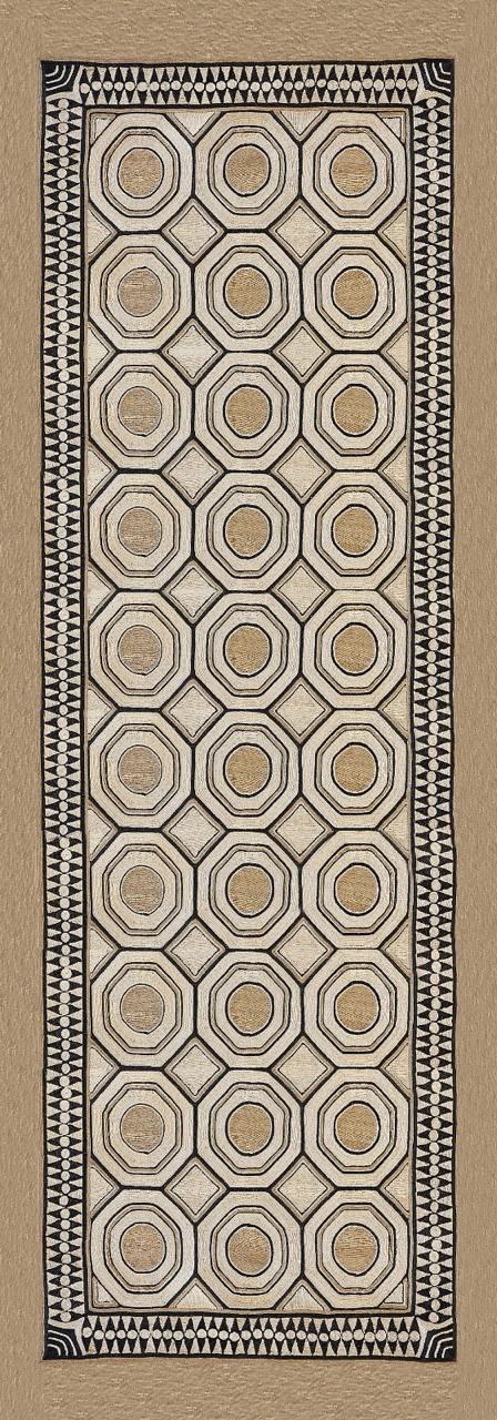 Geometric Heritage Cotton Scarf | Oversized 100 × 200 cm Neutral Wrap