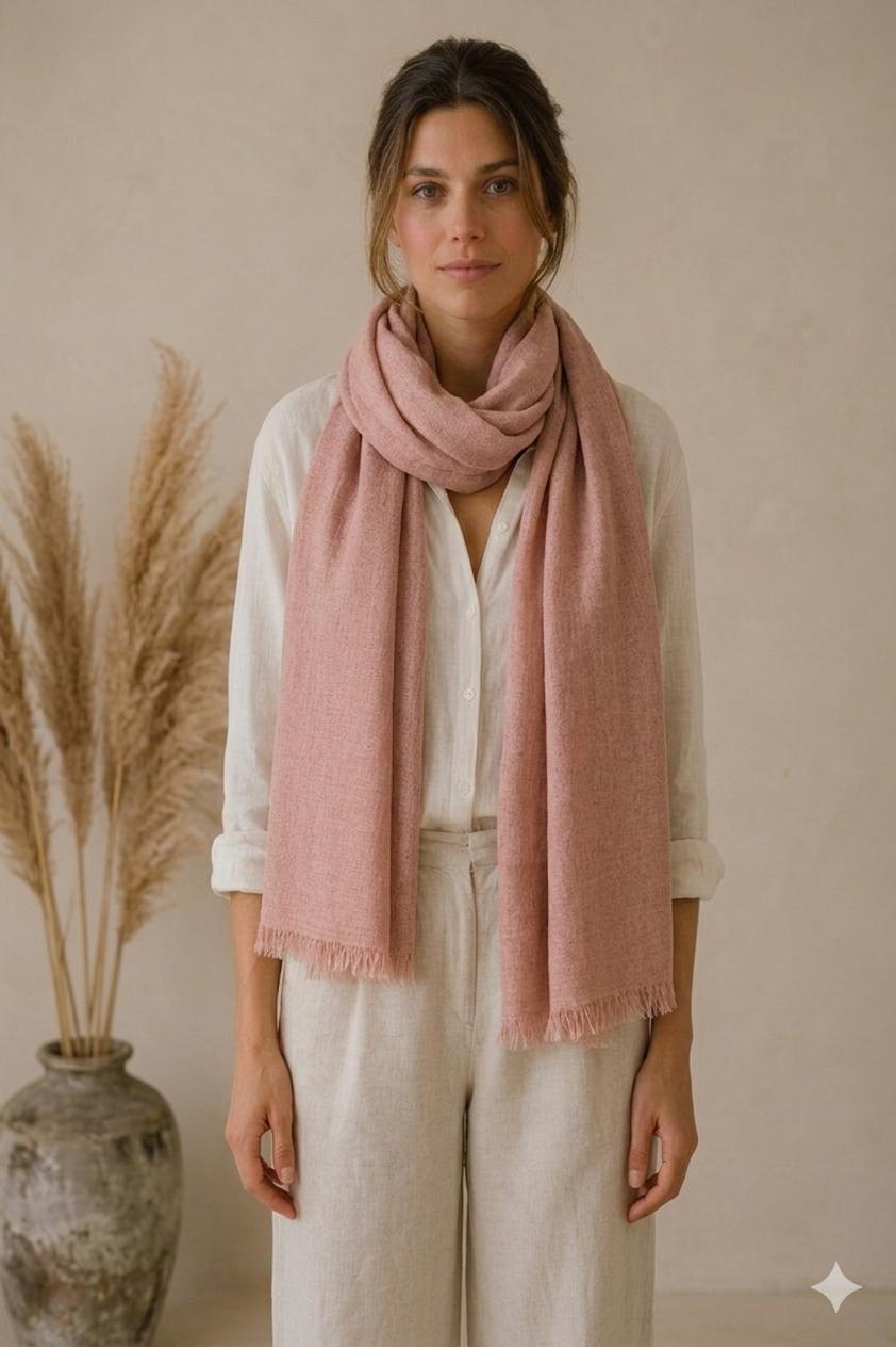 100% Linen Stole Collection | Lightweight Linen Scarves in Earth Tones