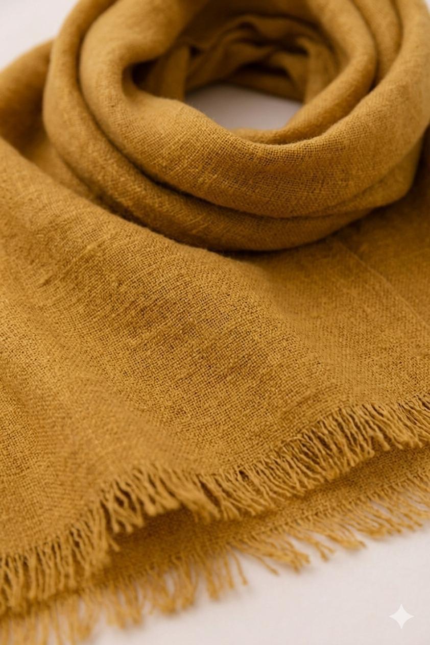 100% Linen Stole Collection | Lightweight Linen Scarves in Earth Tones