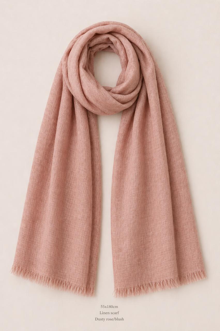 100% Linen Stole Collection | Lightweight Linen Scarves in Earth Tones