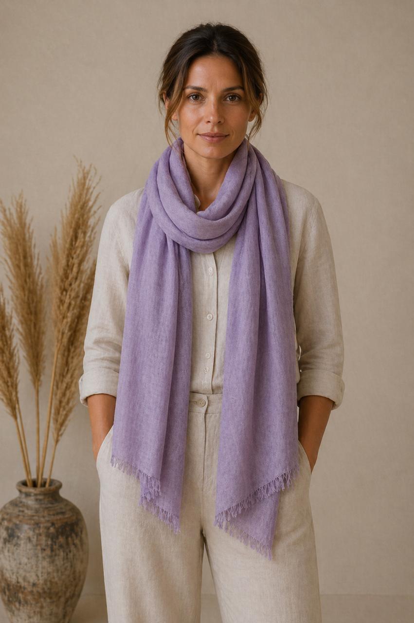 Soft Pastel Linen Stole Collection | 100% Linen Scarves | Lightweight Luxury Wraps