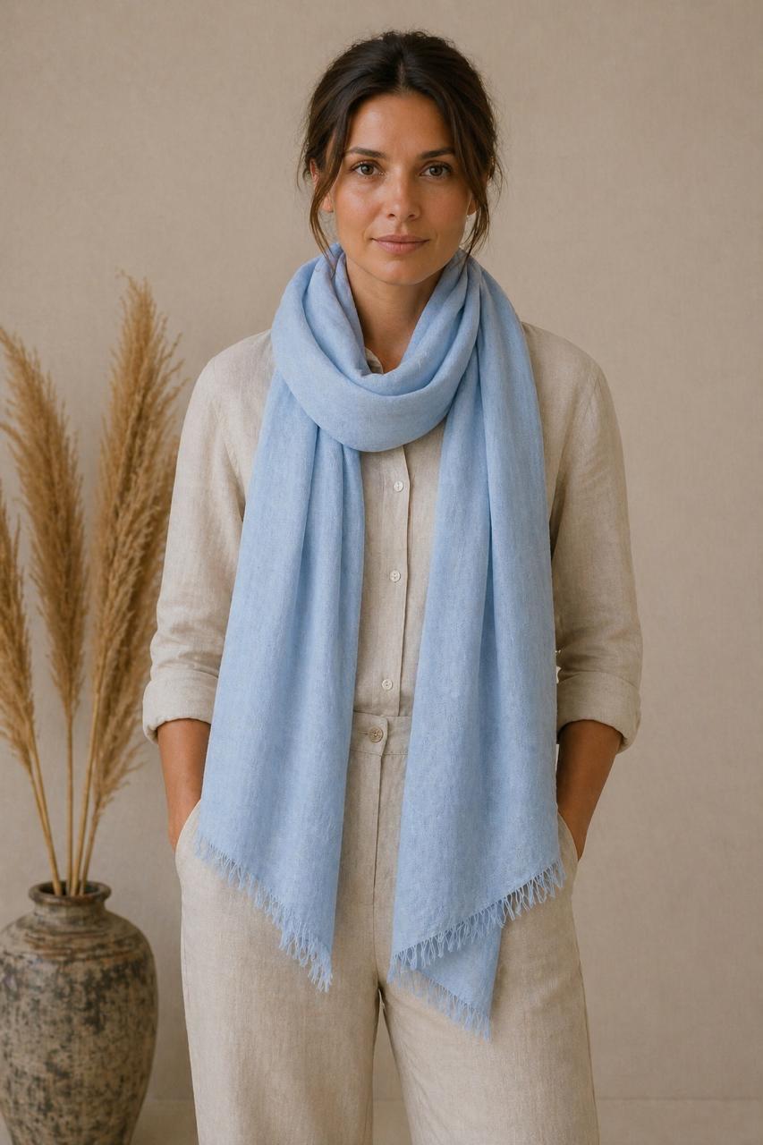 Soft Pastel Linen Stole Collection | 100% Linen Scarves | Lightweight Luxury Wraps