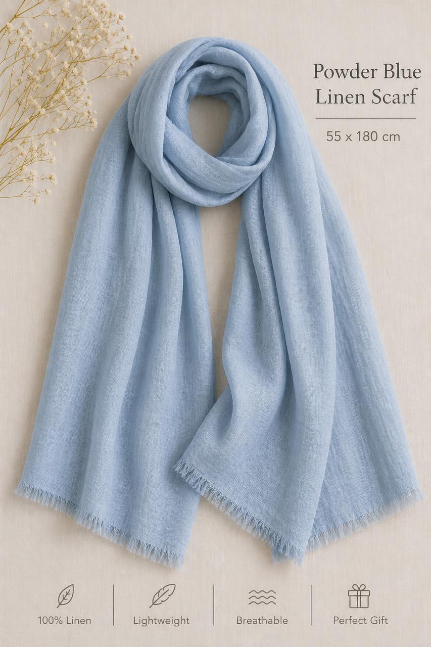Soft Pastel Linen Stole Collection | 100% Linen Scarves | Lightweight Luxury Wraps