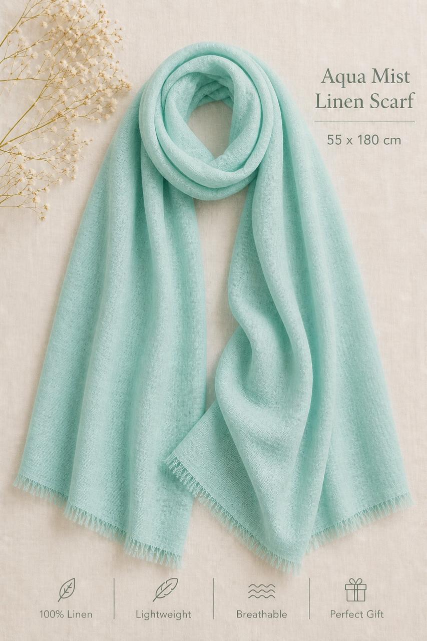 Summer Breeze Linen Stole Collection | 100% Linen Scarves | Lightweight Summer Wraps