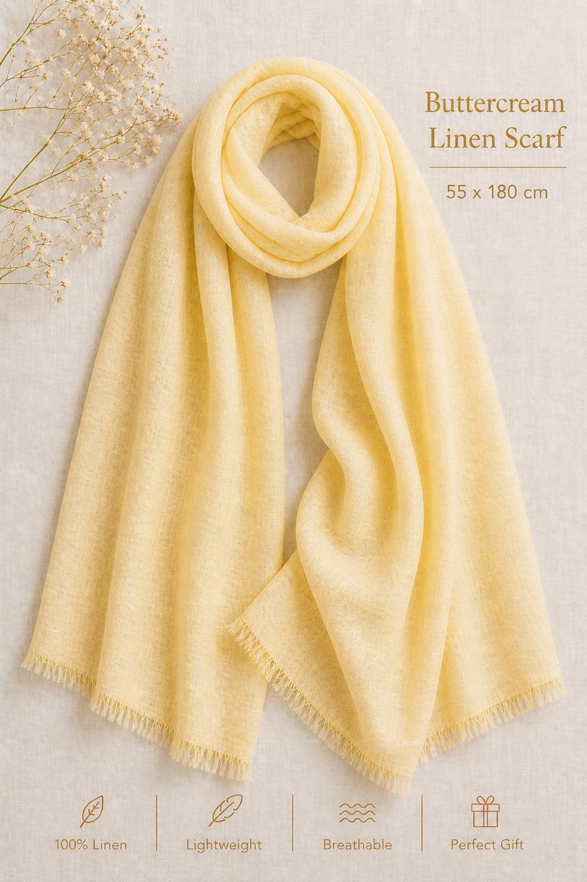 Summer Breeze Linen Stole Collection | 100% Linen Scarves | Lightweight Summer Wraps