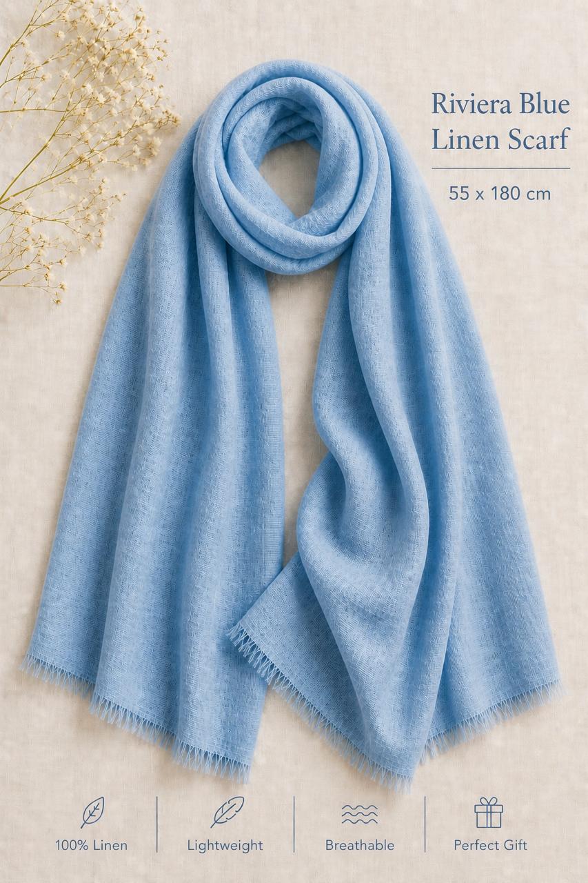 Summer Breeze Linen Stole Collection | 100% Linen Scarves | Lightweight Summer Wraps