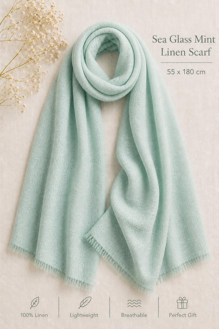 Summer Breeze Linen Stole Collection | 100% Linen Scarves | Lightweight Summer Wraps