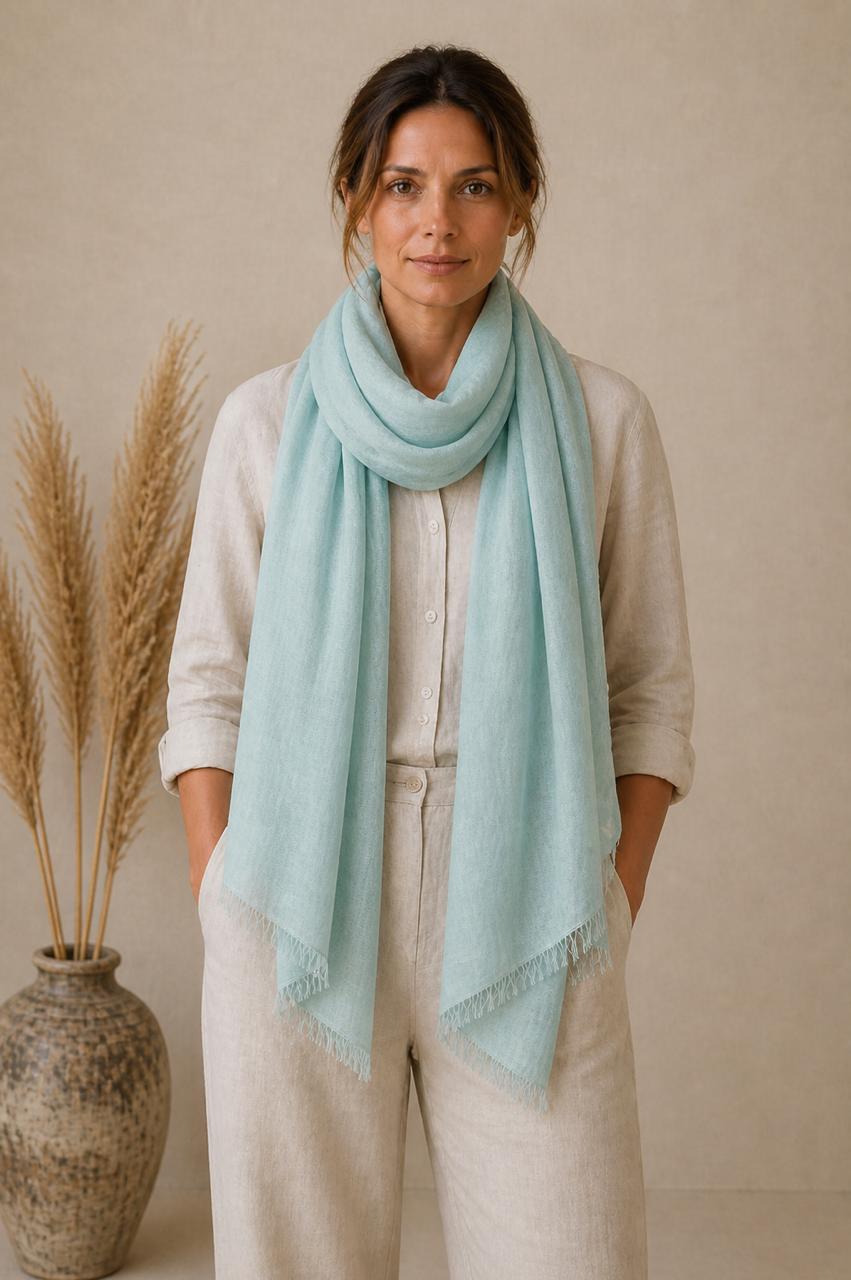 Summer Breeze Linen Stole Collection | 100% Linen Scarves | Lightweight Summer Wraps