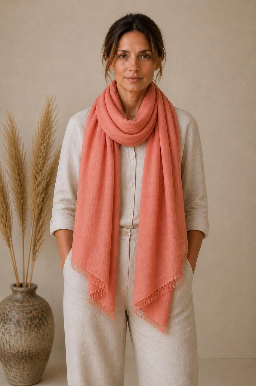 Summer Breeze Linen Stole Collection | 100% Linen Scarves | Lightweight Summer Wraps