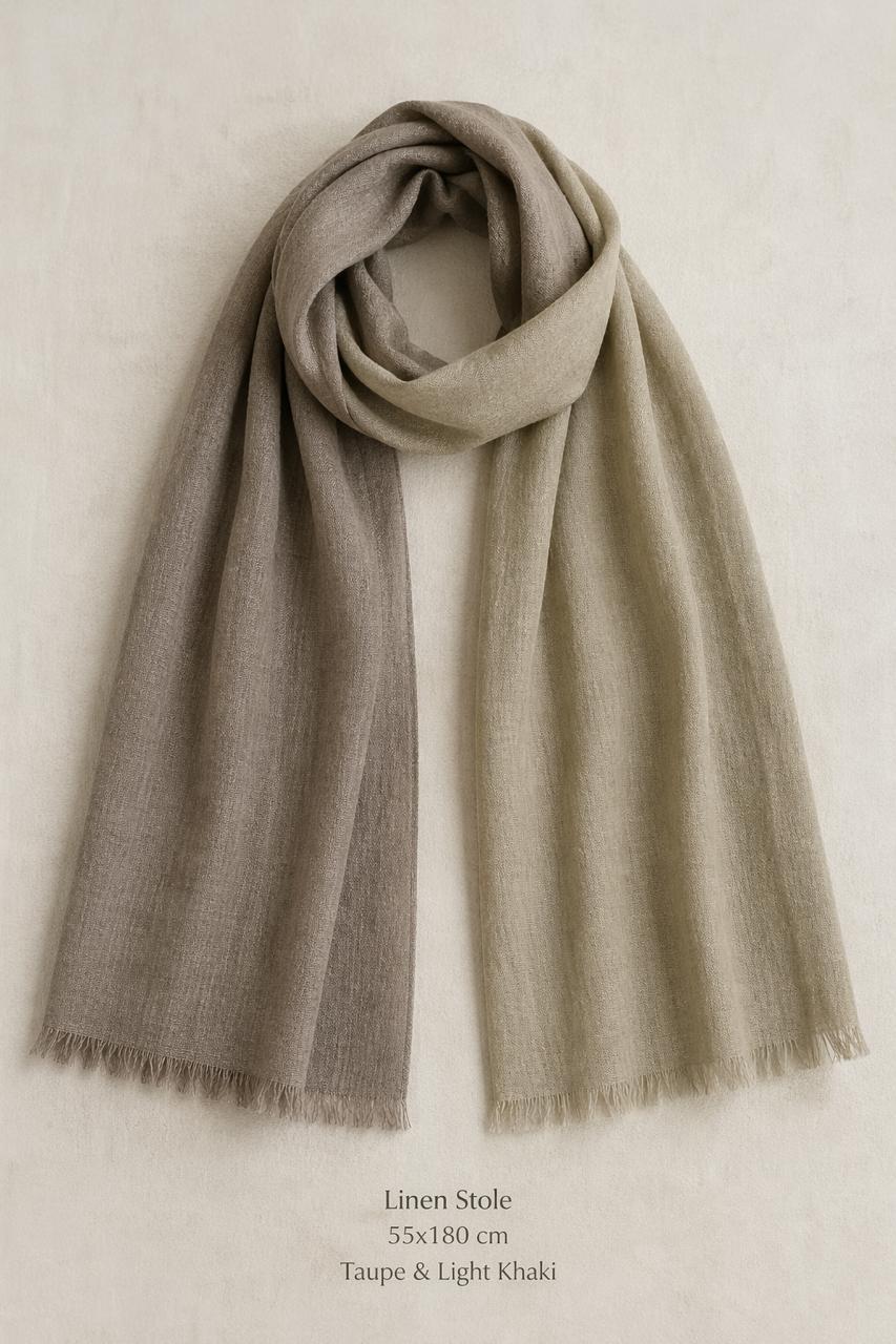 Neutral Linen Scarf Collection | 100% Linen Scarf | Natural Color Options