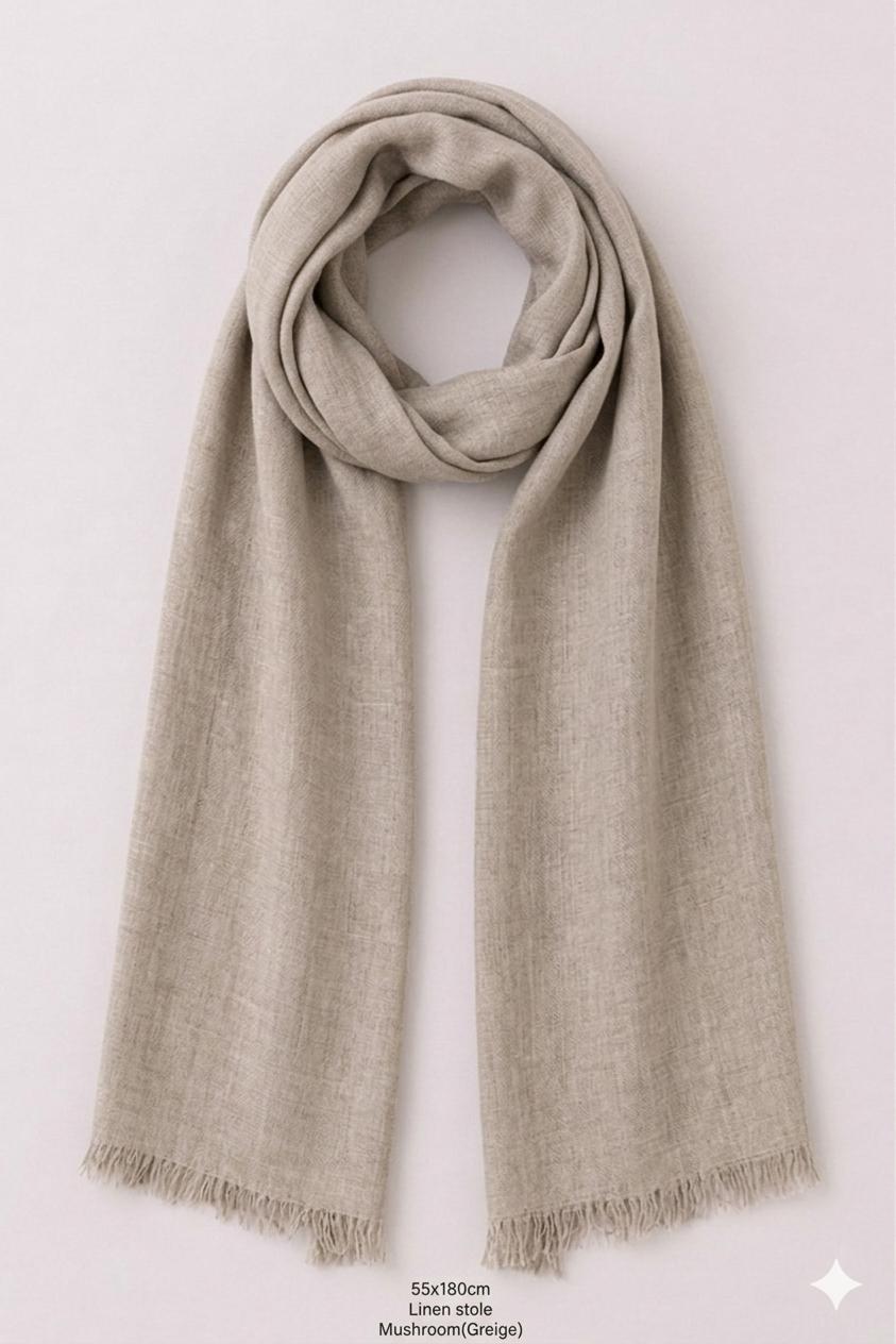 Neutral Linen Scarf Collection | 100% Linen Scarf | Natural Color Options