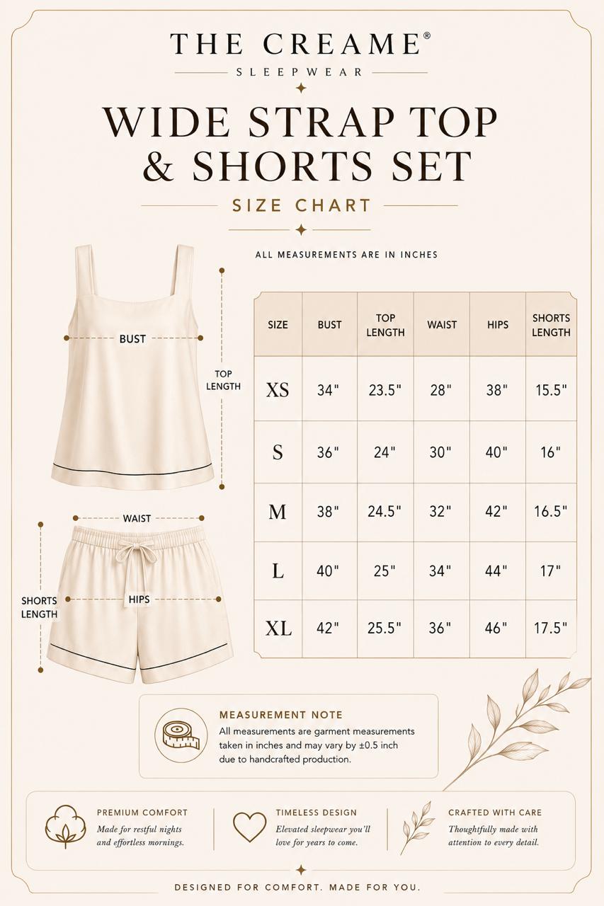 Luxury Lyocell Cami Shorts Set | Sustainable Women’s Sleepwear | Wide Strap & Ruffle Shorts Variants
