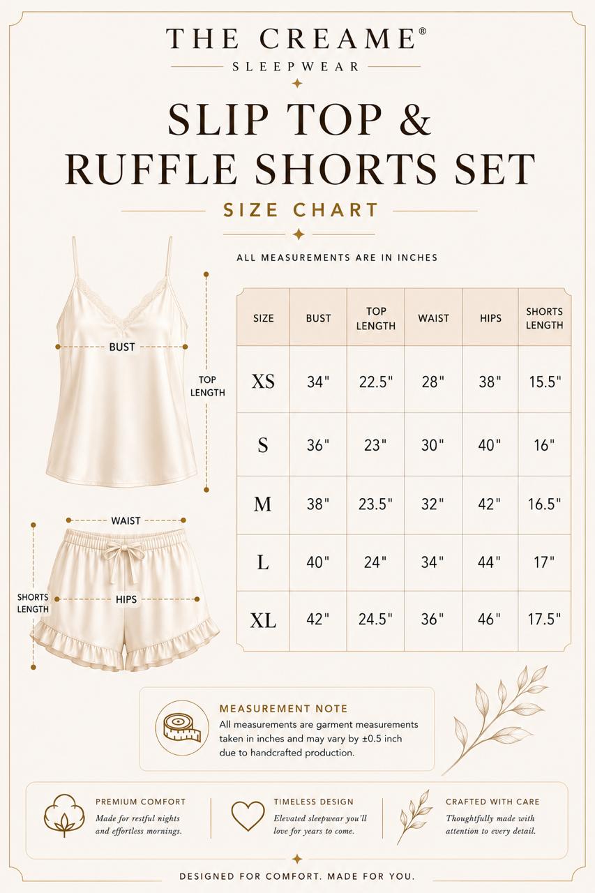 Luxury Lyocell Cami Shorts Set | Sustainable Women’s Sleepwear | Wide Strap & Ruffle Shorts Variants