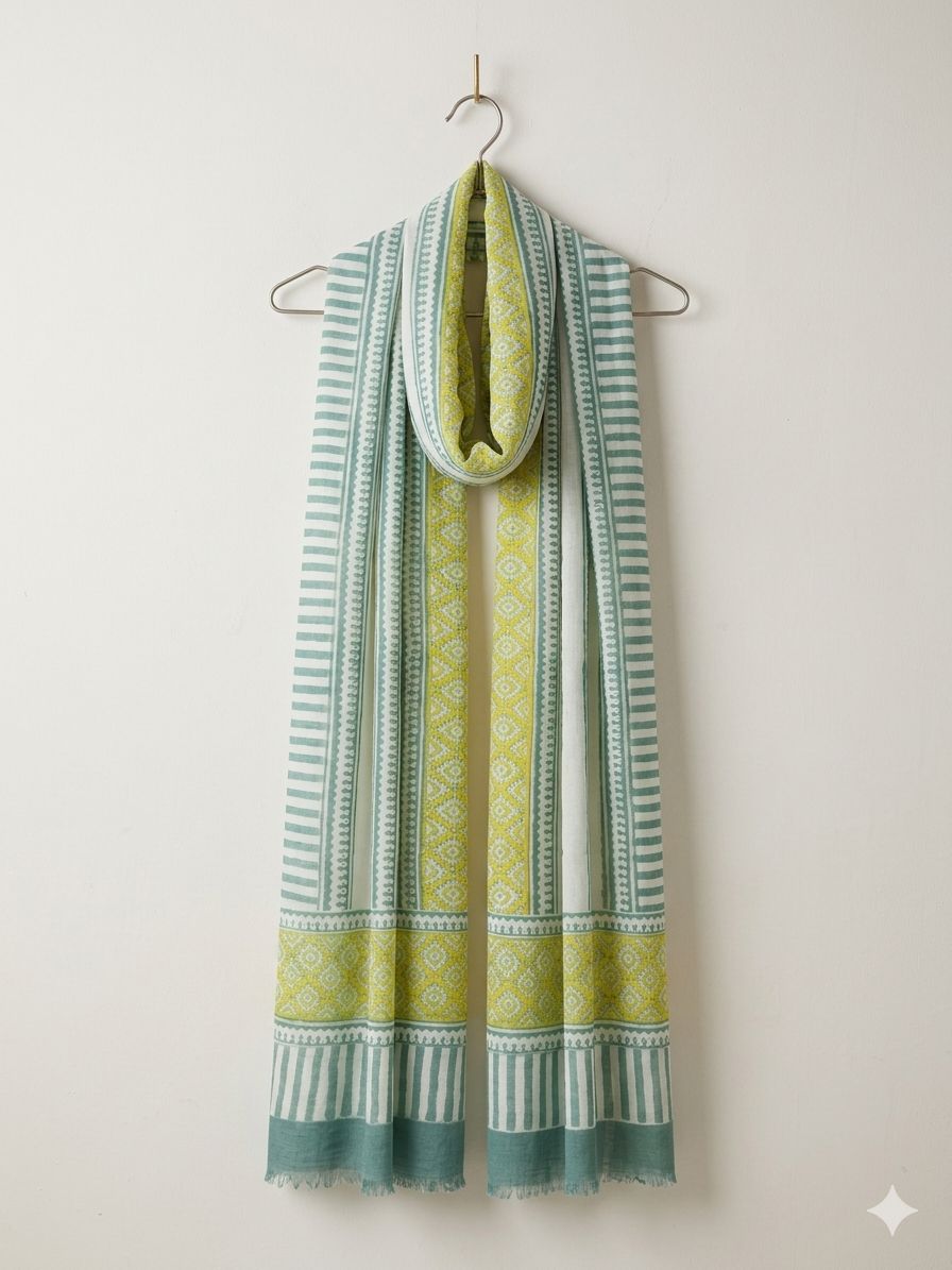 Organic Cotton Scarf 100 × 200 cm | Sustainable Lightweight Wrap | The Creame Luxury